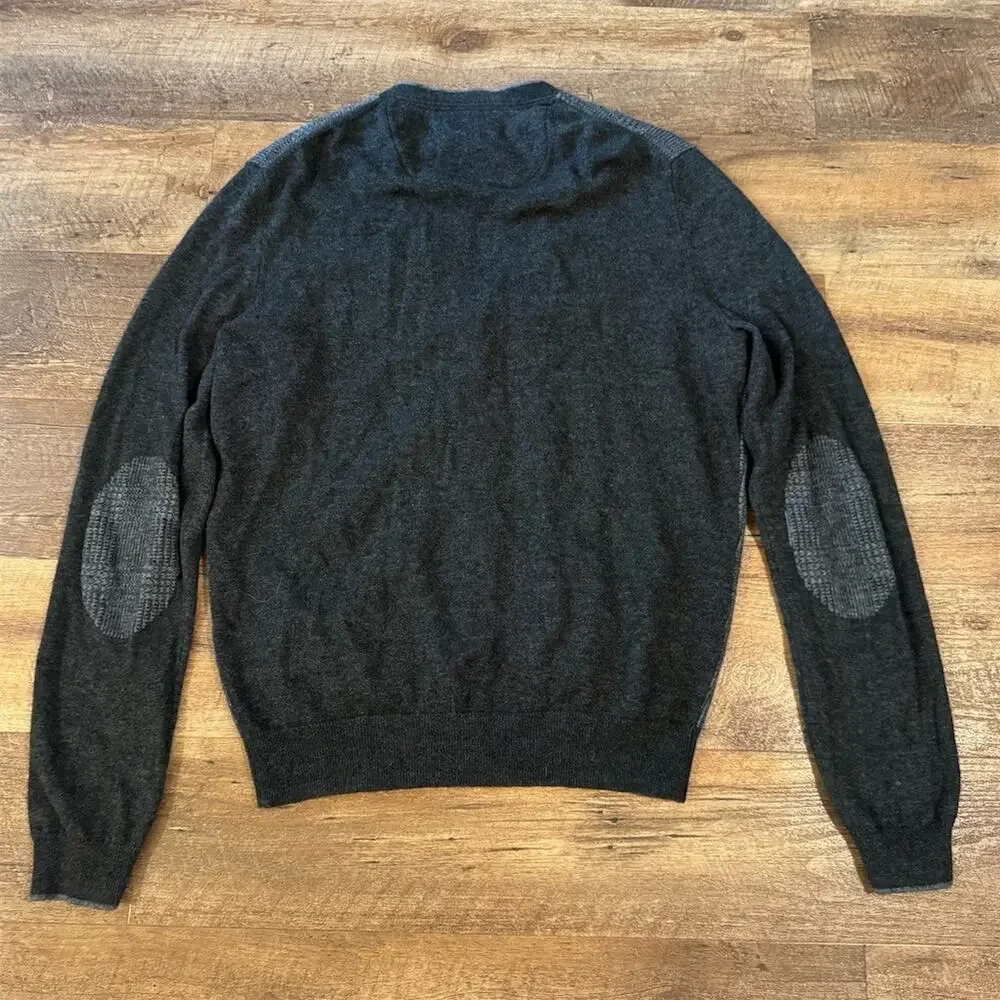 Jos. A. Bank 1905 Cardigan Sweater L Gray Black College Prep Academia Grunge